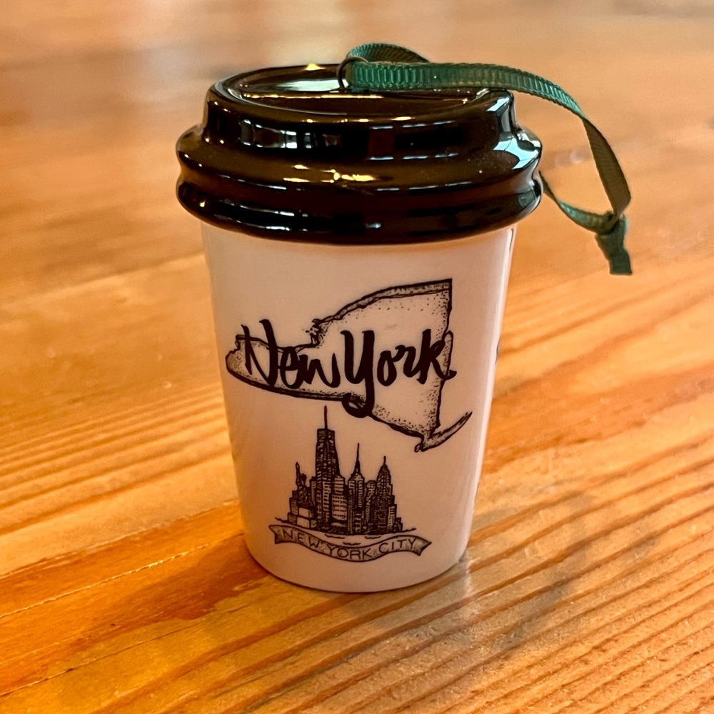 Starbucks New York City Ornament - Black and White